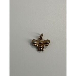 Vintage Gold-toned Bee Bracelet Charm Pendant